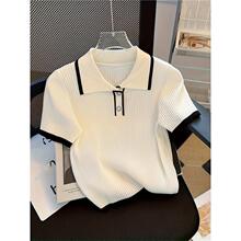 M 45481 Ice Silk Knit Short Sleeve Top ���zᘿ�������
