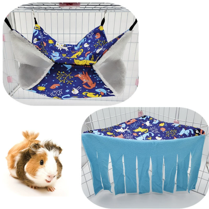 Хомяк Медовая Сумка Землеройка Двухслойный Гамак Голландская Свинья Кролик Кисточка Угловой Дом Палатка Для Побег Гнездо Маленькое Домашнее Животное Скрытый Дом