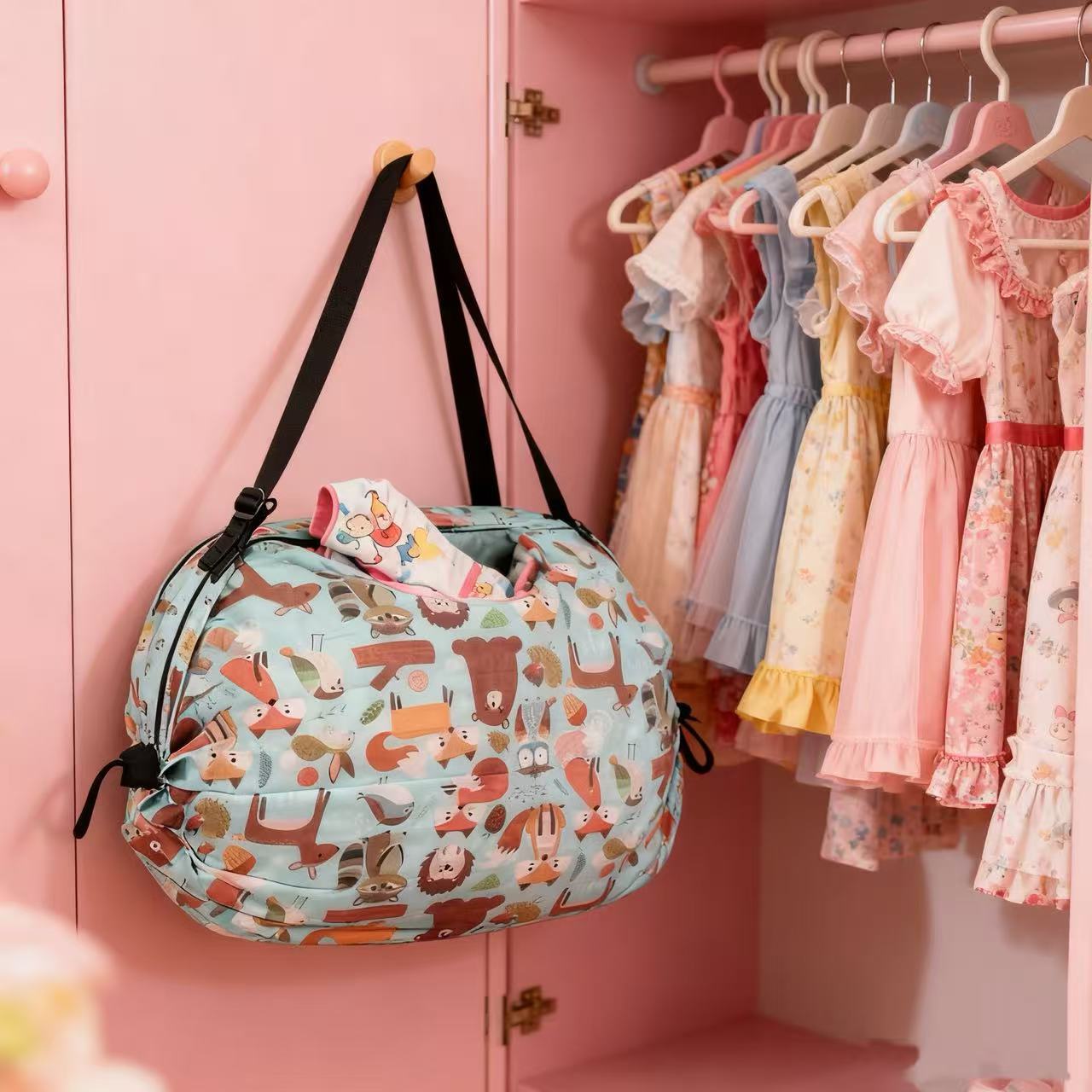 포레스트 패밀리 접이식 아코디언 가방 50*35CM