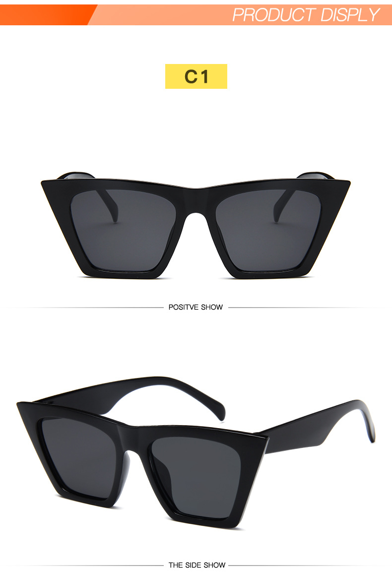Gafas de sol cuadradas retro a la moda para hombre y mujer_voghion.com