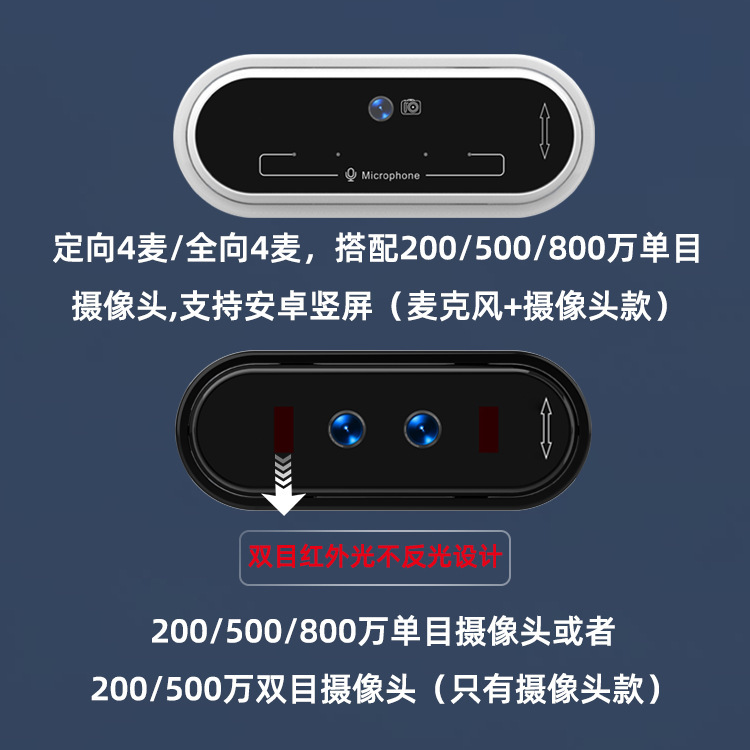 マイク付き埋め込みカメラ上下調整ブラケットUSBドライブ不要の端末機|undefined