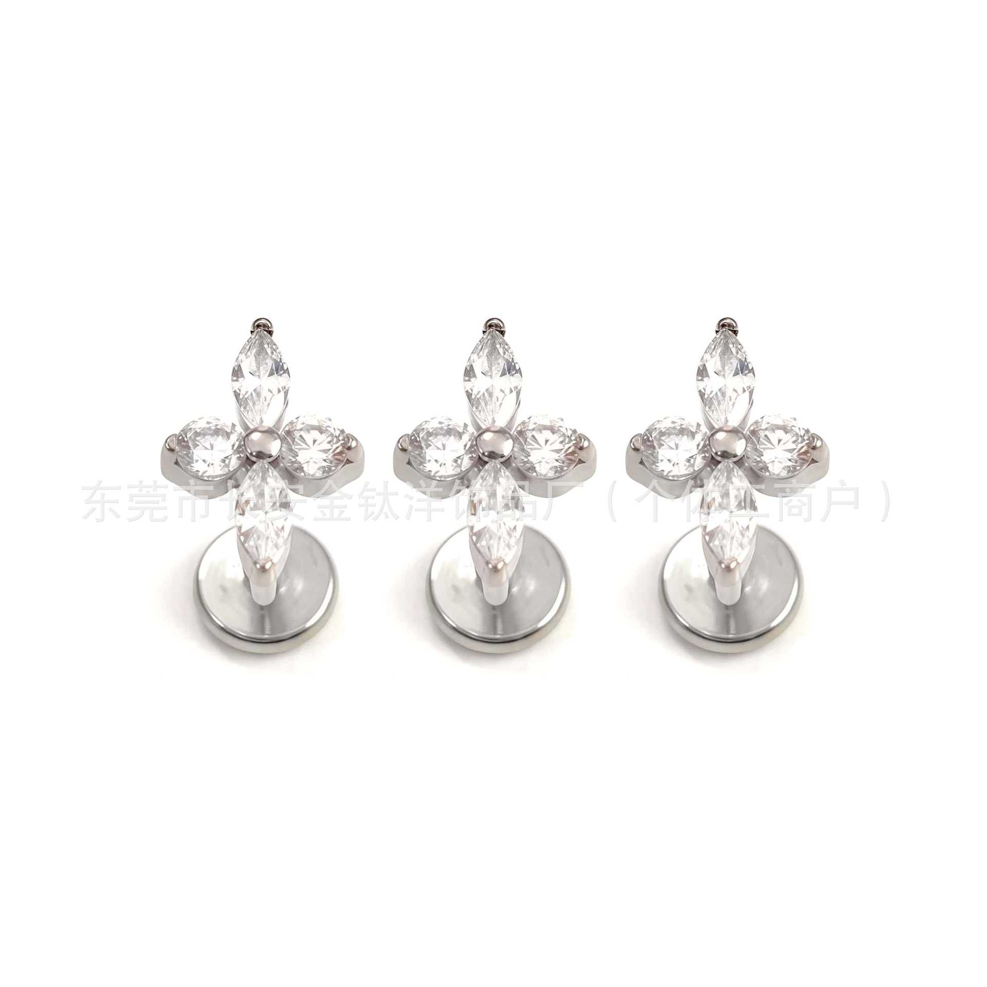 Labret piercing jewelry detail image