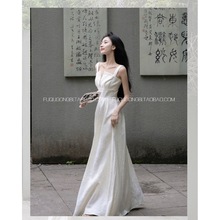 新中式白月光法式鱼骨收腰吊带连衣裙仙女小礼服在逃公主蓬蓬长裙