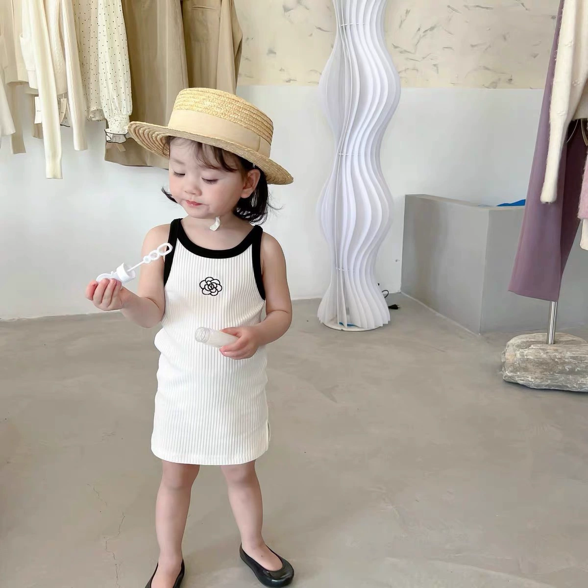 Летняя женская одежда, тонкое платье для малышей, стиль Chanel, коллекция 2023