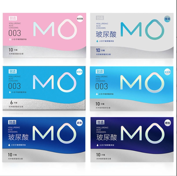 Celebrity Mo Series Ultra-Thin Nourishing and Firming Particles Hyaluronic Acid Jelly Box Horizontal Condom Wholesale