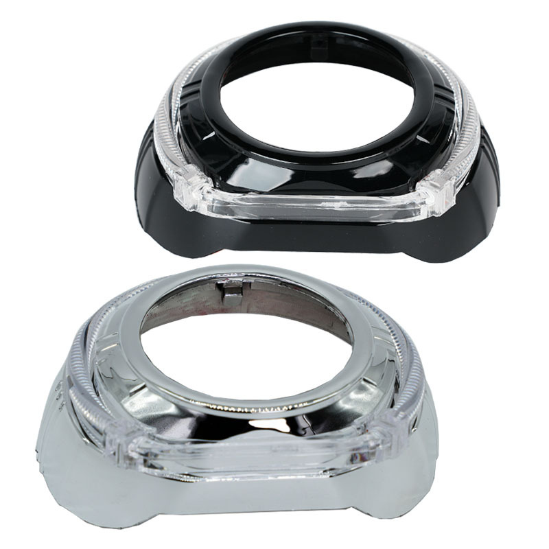 Faros LED para automóviles Cubierta decorativa de lente bifocal 3.0 pulgadas MAX cuadrado en forma de U escudo de una pieza guía de luz ojo de ángel image 4