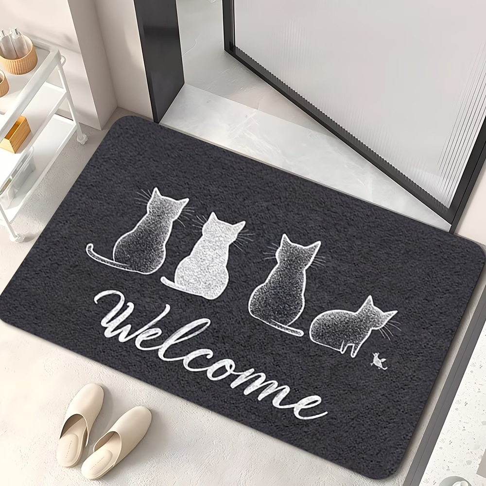 Modern Minimalist High-End Bathroom Anti-Stain Non-Slip Floor Mat, Water-Absorbent Easy-Care Foot Mat for Shower Room, Wear-Resistant Entrance Door Mat