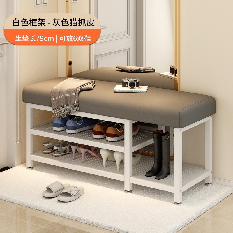 Taburetes personalizados en la puerta de metal simple en la casa se pueden sentar en la puerta, taburetes bajos de lujo ligeros, taburetes para cambiar zapatos