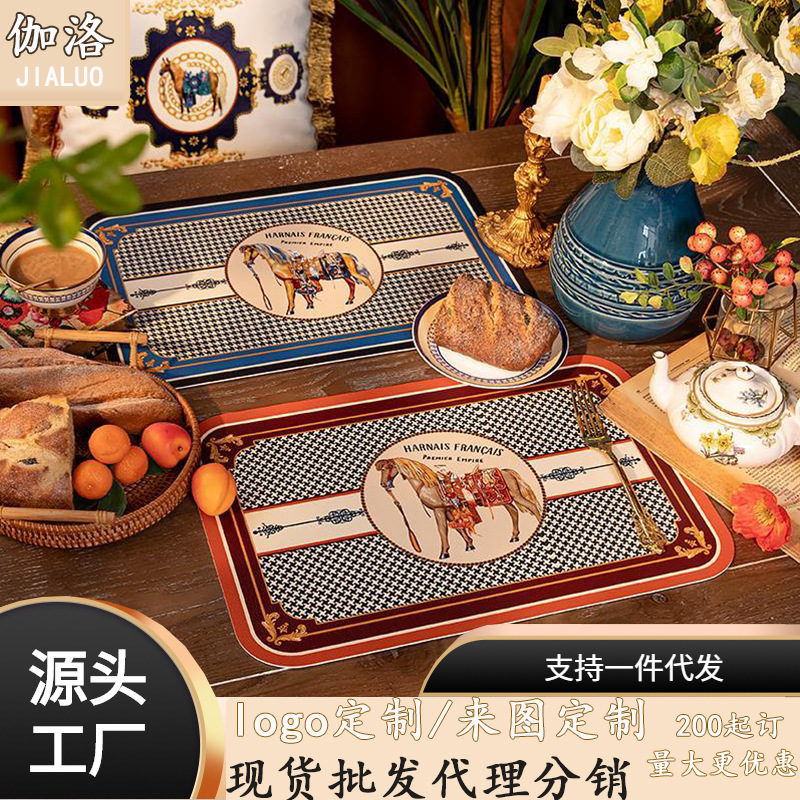 Retro Nordic mil mantel de aves impermeable a prueba de aceite de aislamiento de calor antideslizante estera de mesa a prueba de calor de alta gama de lujo ligero alfombra de Casa ins