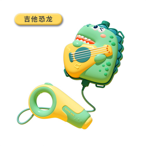 Large-capacity cute animal USB charging electric backpack water gun pull-out summer swimming pool play children's toy