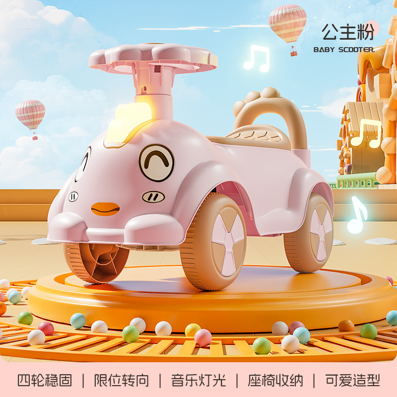 Patinete para niños de 1 a 4 años, patinete para niños pequeños, bicicleta de equilibrio para bebés sin pedales, patinete de cuatro ruedas para niños. image 16
