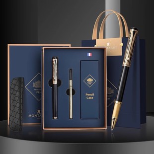 Montagut Ballpoint Pen M816 Flow Series Set Business Office Signature Pen Gift Box Can Be Engraved