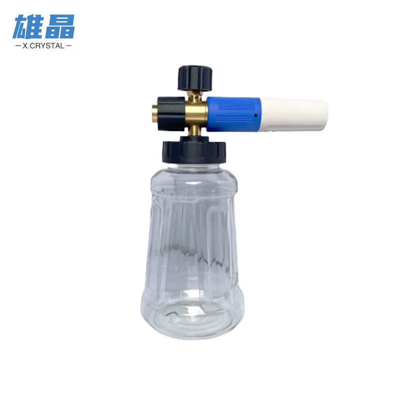 高压清洗机高压水枪洗车机泡沫壶1/4快插公头透明壶台州PA壶喷壶