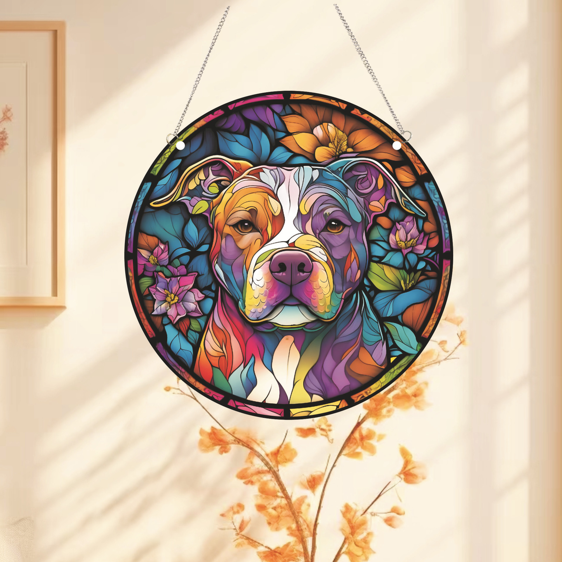 Dachshund Stained Glass Suncatcher