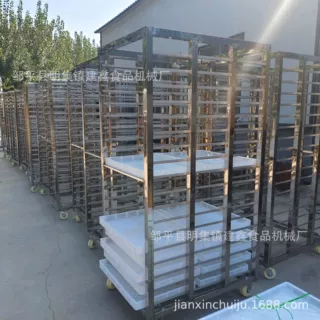 菊花烘干架子车熏火腿架子车烤肉架双门馒头蒸车