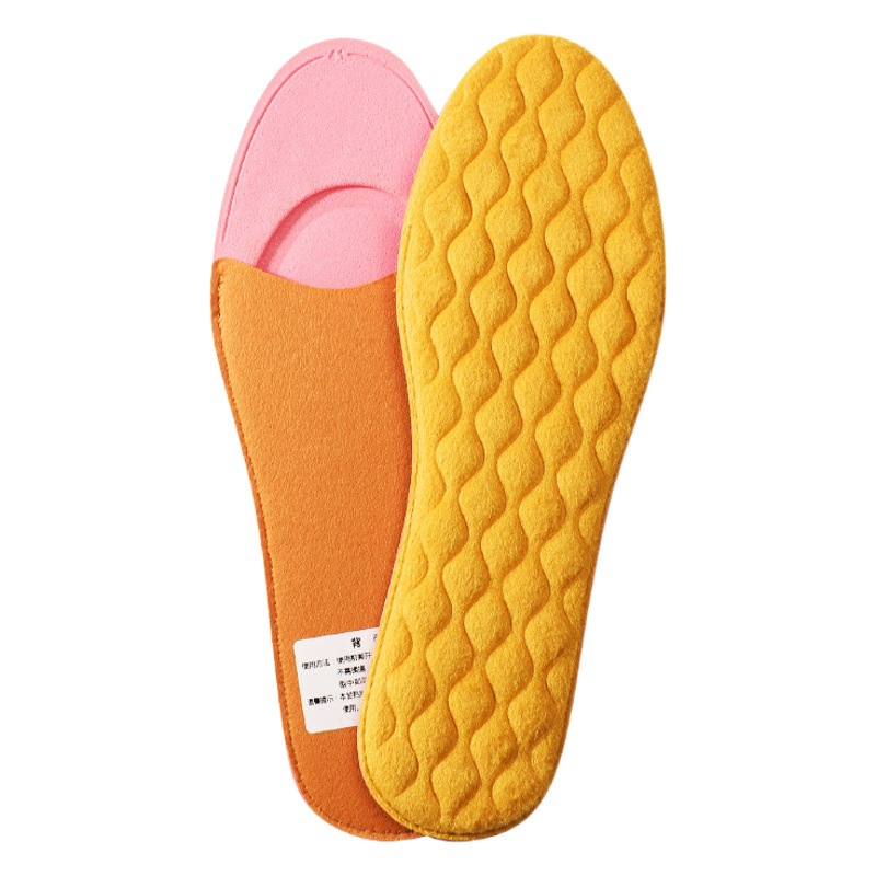 Calefacción Plantilla de temperatura constante antibacteriano desodorante absorbente de sudor transpirable cómodo casual carta completa cálida Plantilla de bebé duradera invierno