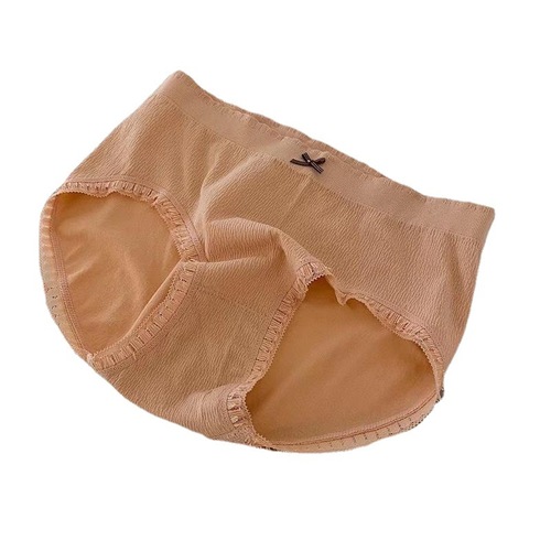 Cream rose moisturizing underwear for women 2.0 mid-waist skin-friendly and comfortable large size soft and breathable boxed briefs for women