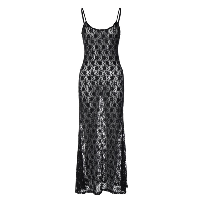 Europa y América ins estilo chica caliente nicho Perspectiva de encaje falda Liga AliExpress moda vestido sin espalda image 1