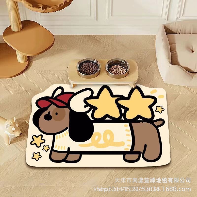 卡通可爱宠物硅藻泥喂食垫吸水防滑防溅垫家用耐脏易打理软垫批发|undefined