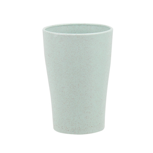 4 Pack Wheat Straw Round Cups for Couples, Household Toothbrush Cups, Plastic Mouthwash Cups, Promotional Gift