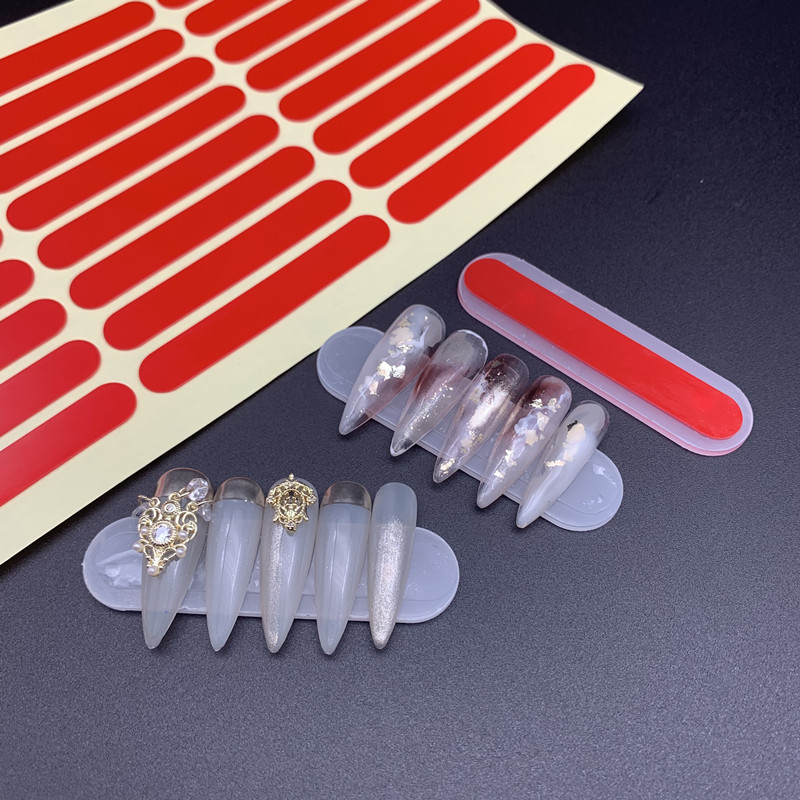 Nail Art Acrylic Magnet Display Strip Transparent Crystal Glue Double-sided Tape Artwork Style Mold Color Card Display Tool