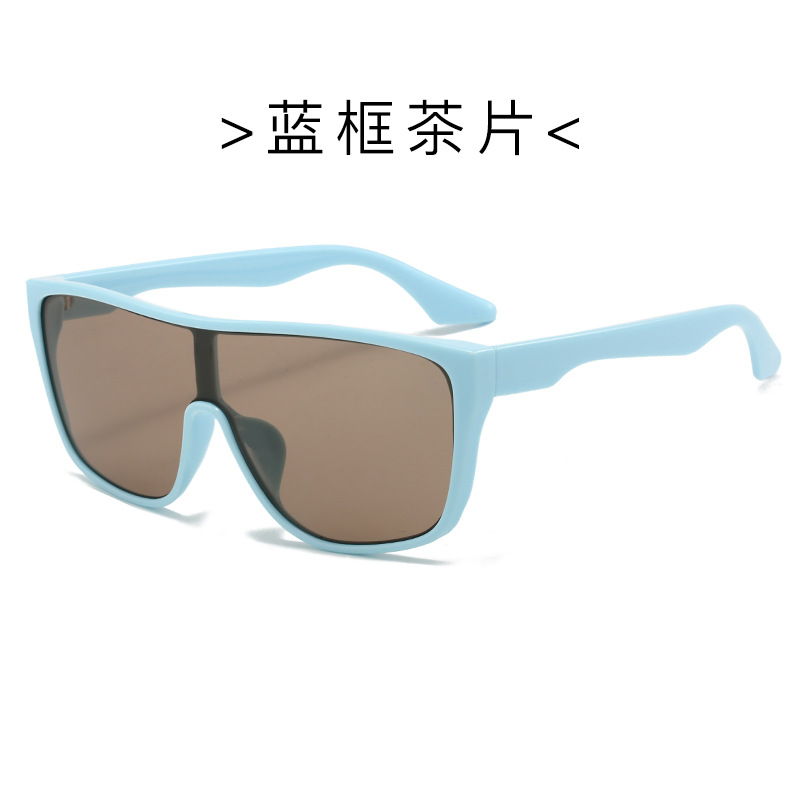 Nuevas gafas de sol de moda, gafas de sol de una pieza de montura grande retro de tendencia, gafas de sol polarizadas a prueba de rayos UV de estilo europeo y americano