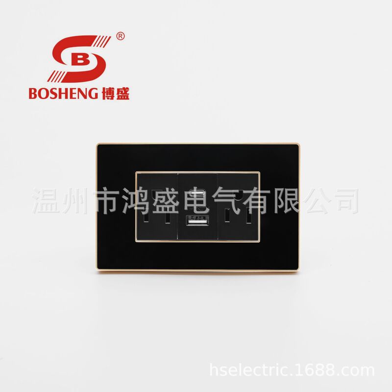 Wall Multifunctional Direct Socket USB and Type-C Dual Interface American Standard Switch Exported to Venezuela Wall Multifunctional Direct Socket USB and Type-C Dual Interface American Standard Switch Exported to Venezuela