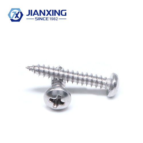 304 stainless steel semi-round head cross self-tapping screws PA pan head pointed tail electronic small screws M1M2M3M4M6