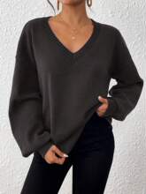 H 80605 V-neck Knit Sweater V�Iᘿ�ë��