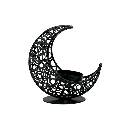 Factory direct sales cross-border Middle Eastern style iron candlestick three-dimensional moon candle cup film and television props bedroom living room decorations