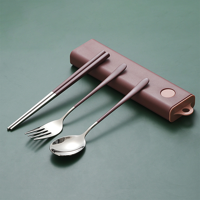 스프레이 페인트 포크, 스푼, 젓가락 - 핑크