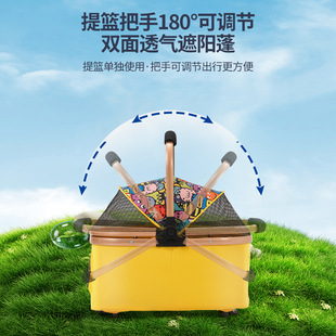 Multifunctional Pet Stroller for Medium and Large Dogs, Outdoor Travel, Large Dog Stroller, Portable and Foldable, Cross-Border Sale