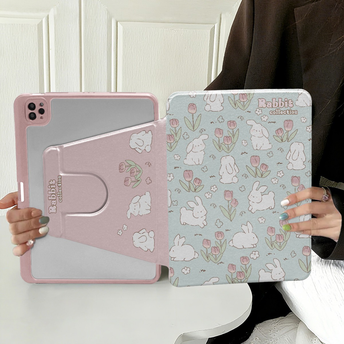 Suitable for Samsung Tab S7/S8 Rotating Stand S10 Pen Tray Tablet Case A7/A8/A9Plus Acrylic S11U