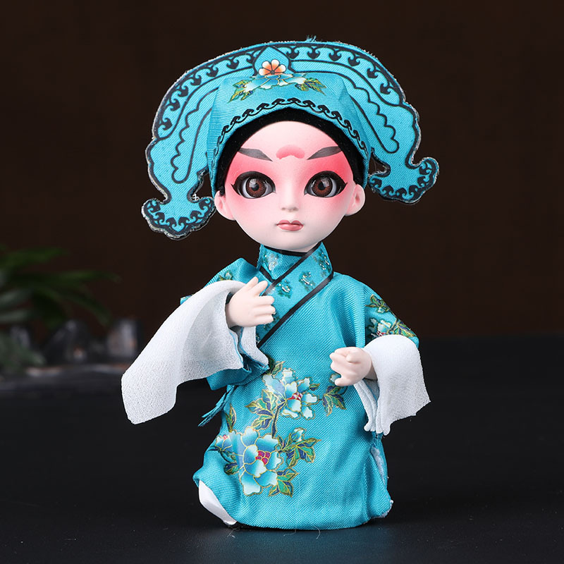 中国风特色小礼品送老外京剧人物脸谱北京纪念品绢人人偶娃娃摆件|undefined