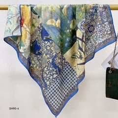 ベルベットのシルクタオルのような女性のレトロな新製品はプリントをつなぎ合わせて年齢を減らします。