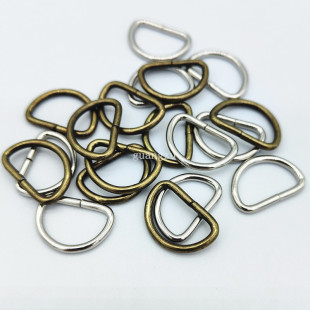 Metal luggage wire d-buckle bag webbing buckle D-ring semi-circular buckle luggage hardware accessories d-buckle ring buckle