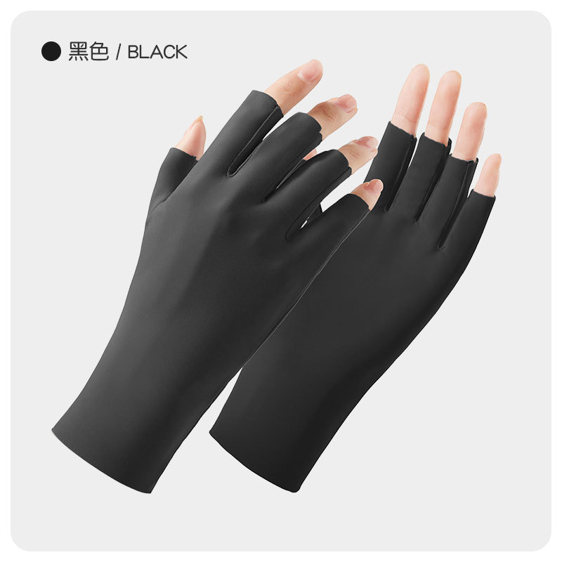 나일론 자외선 차단 반손가락 블랙