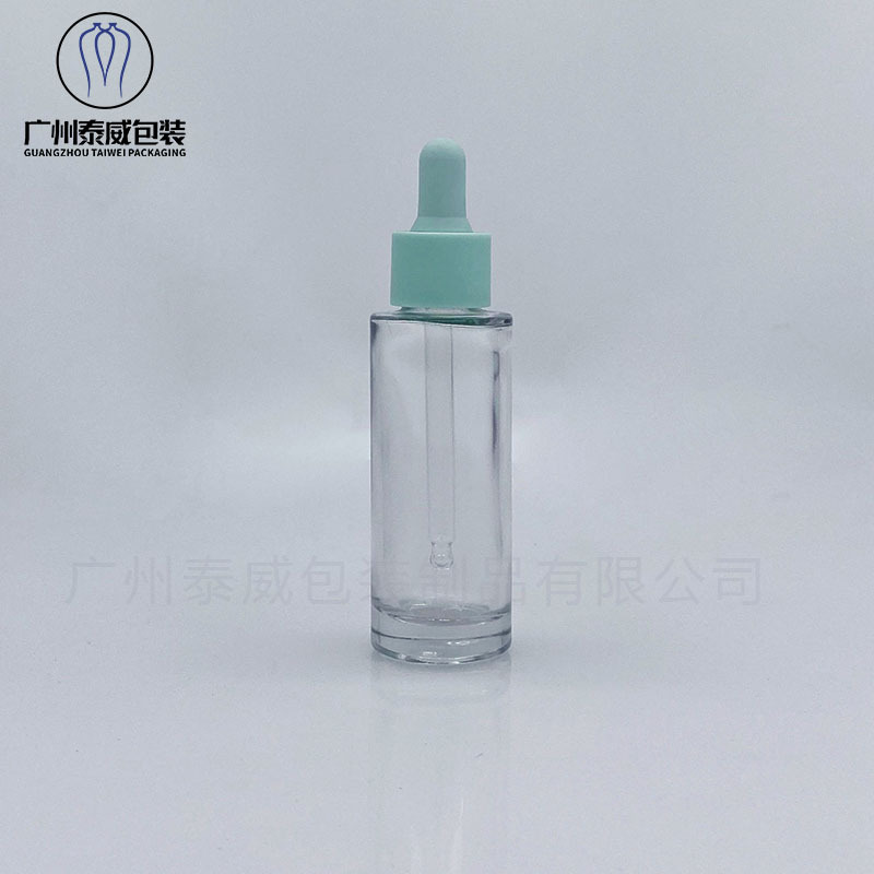 现货 10ml-30ml厚底精油瓶精华液瓶旅行携直圆玻璃瓶化妆品分装瓶
