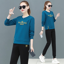 YLK9103-941休闲服长袖T恤套装2023春装新款时尚韩版运动两件套女