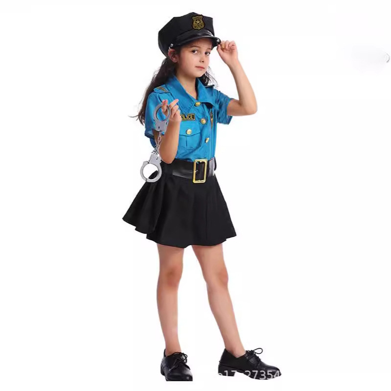 Traje transfronterizo de policía de Halloween para niños Traje de bomberos para médicos pequeños