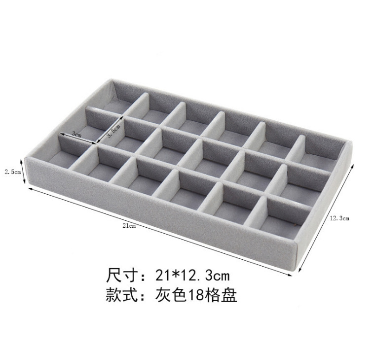 Caja de almacenamiento de joyas de acrílico con ventana de franela de una sola capa, pendientes de anillo, pendientes, caja de exhibición de acabado de joyas