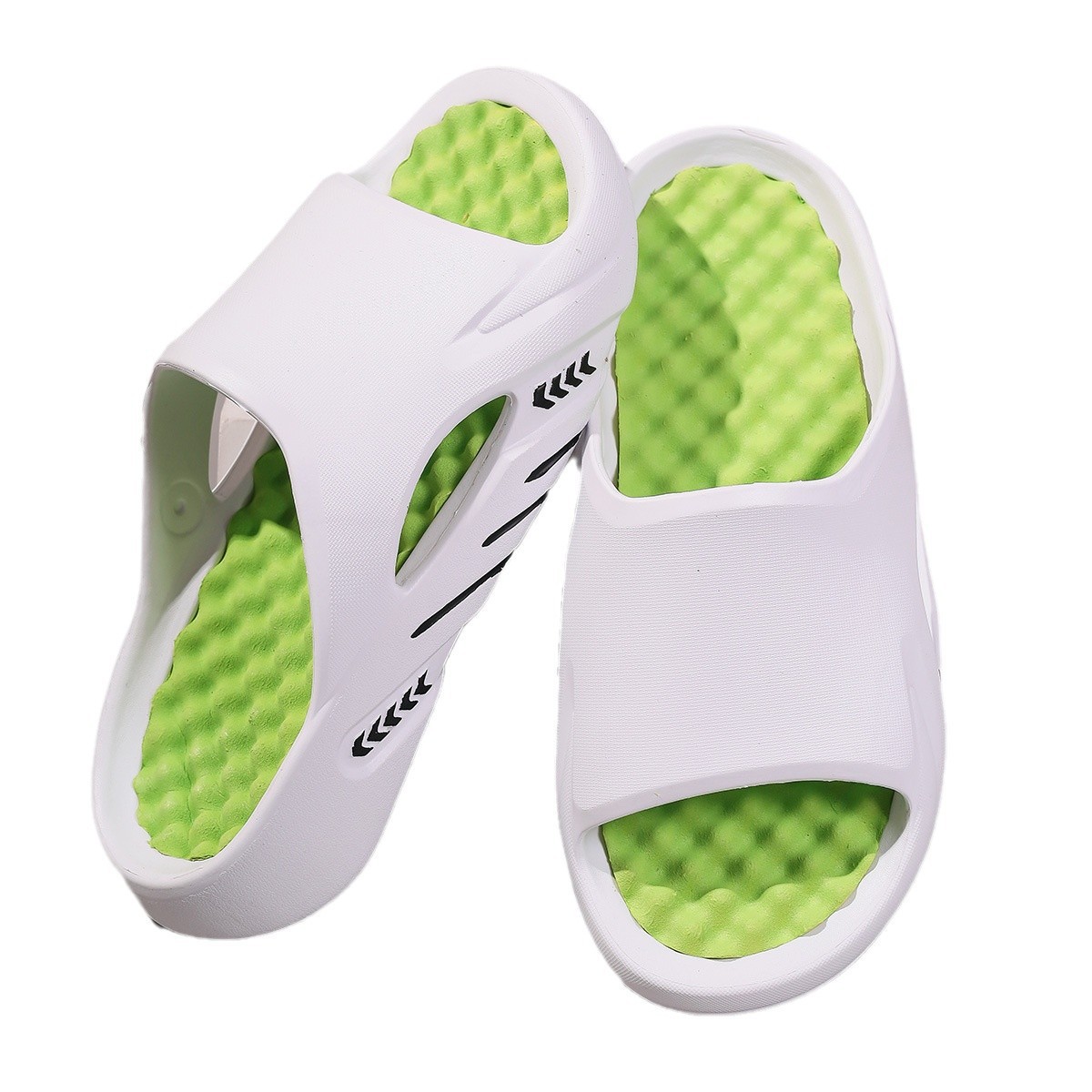 Trendy herenslippers voor de zomer, geschikt voor buiten, antislip sportsandalen voor binnen en thuis, met dikke zool._voghion.com