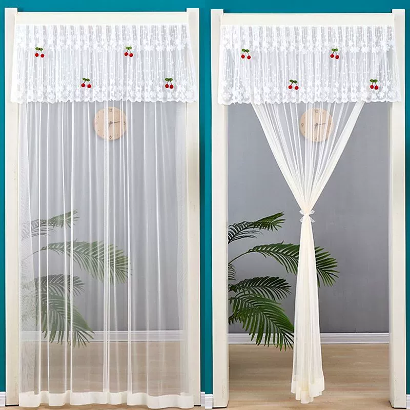 Бытовая летняя противомоскитная марлевая занавеска на липучке, кружевная дверная занавеска без перфорации, декоративная занавеска для спальни, кухни, перегородки