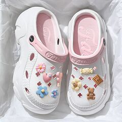 踩屎感洞洞鞋女士夏季外穿2024新款室內家居厚底增高防滑包頭涼拖