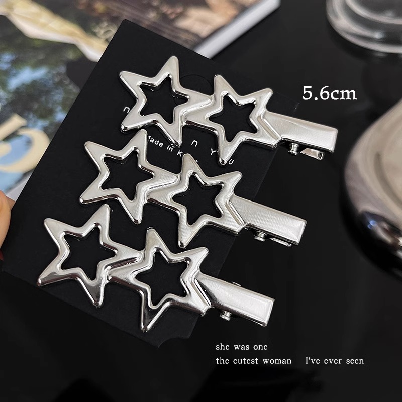 Sweet Cool Metal Hairpin Mujeres 2025 nuevo estilo de alto nivel frente fresa cabello cortado oreja lateral clips adornamiento para el cabello