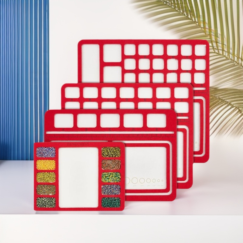 毛毡串珠板散珠玻璃珠串珠收纳字母格工具垫整理手工DIY饰品