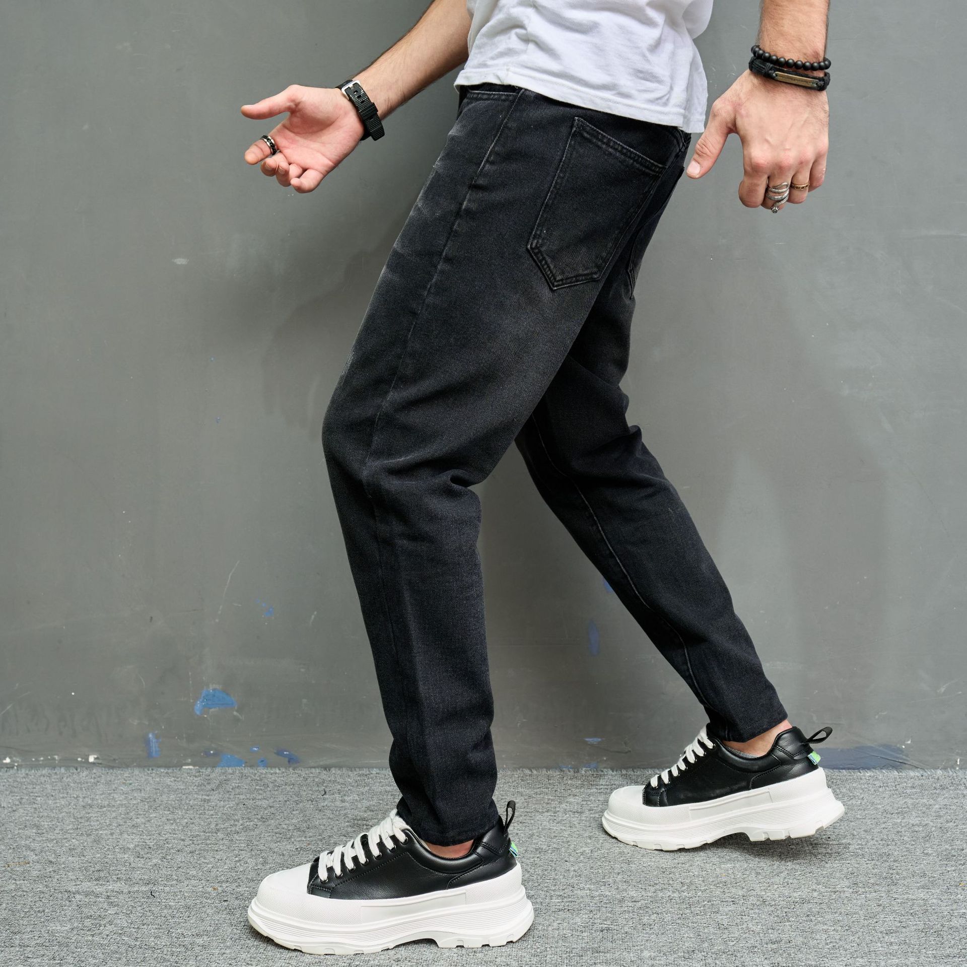 Stylish Black And Gray Jeans