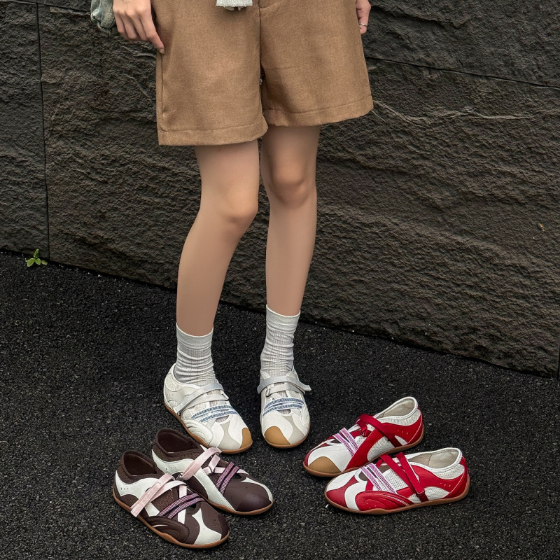 2026 Spring/Summer Single Shoes, Cute and Quirky A-Gan Shoes, Genuine Leather Ballet Trainers, Women's Soft-Soled Mesh Breathable Mary Jane Shoes 2026 Spring/Summer Single Shoes, Cute and Quirky A-Gan Shoes, Genuine Leather Ballet Trainers, Women's Soft-Soled Mesh Breathable Mary Jane Shoes