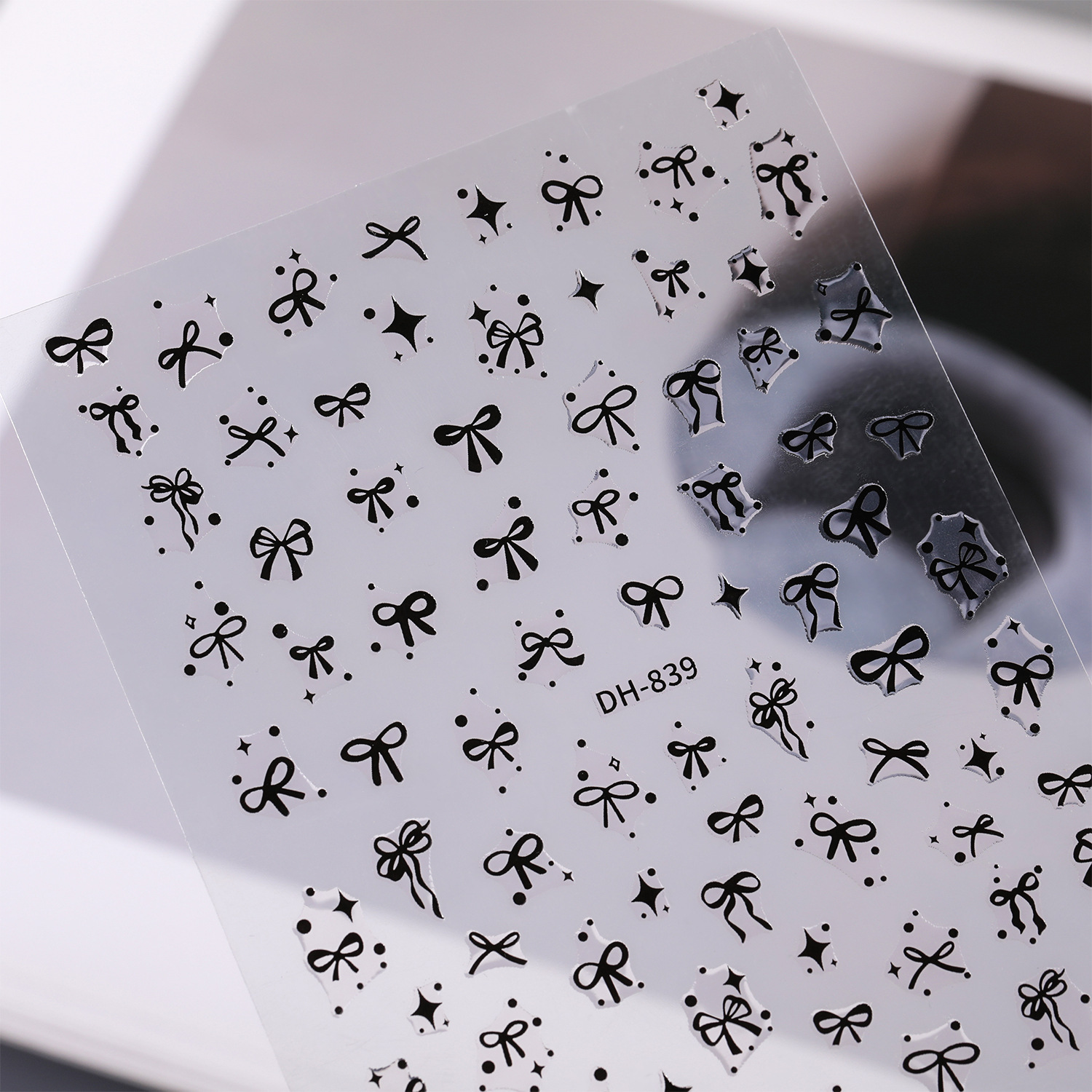 Internet Celebrity Polka Dot Bow Nail Sticker 3D Simple Versatile Star Bow Nail Art Sticker Jewelry Dh839