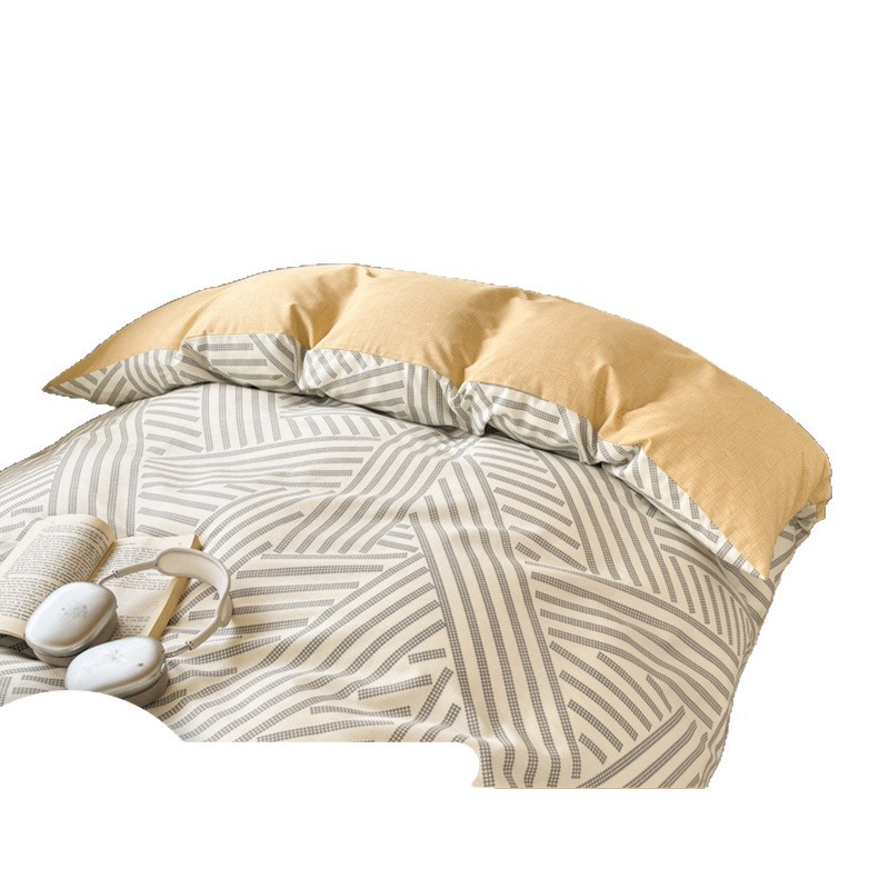 Ropa de cama de tres piezas de algodón para dormitorio de estudiantes, sábana de algodón 100%, funda de edredón, funda de edredón de algodón individual, sábana nueva